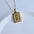 Wholesale Stainless Steel Letter Square Brand Pendant Plated 18K Necklace