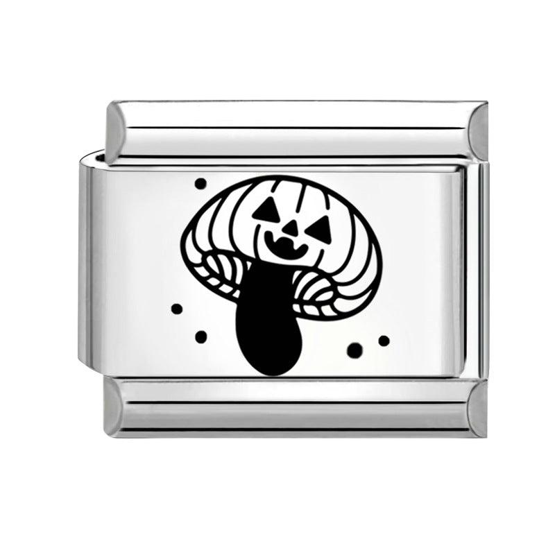 Wholesale 9mm Italian Charm Starter Bracelets DIY square Single Section Creative Stainless Steel Composable Bracelet