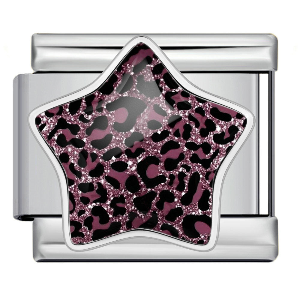 Wholesale Leopard Print Star Stainless Steel Modular Bracelet Fashion Accessory for Resale
