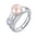 Wholesale  Open Ring  S925 Sterling Silver Ring with Pearl And Zircon Adjustable Opening Rings