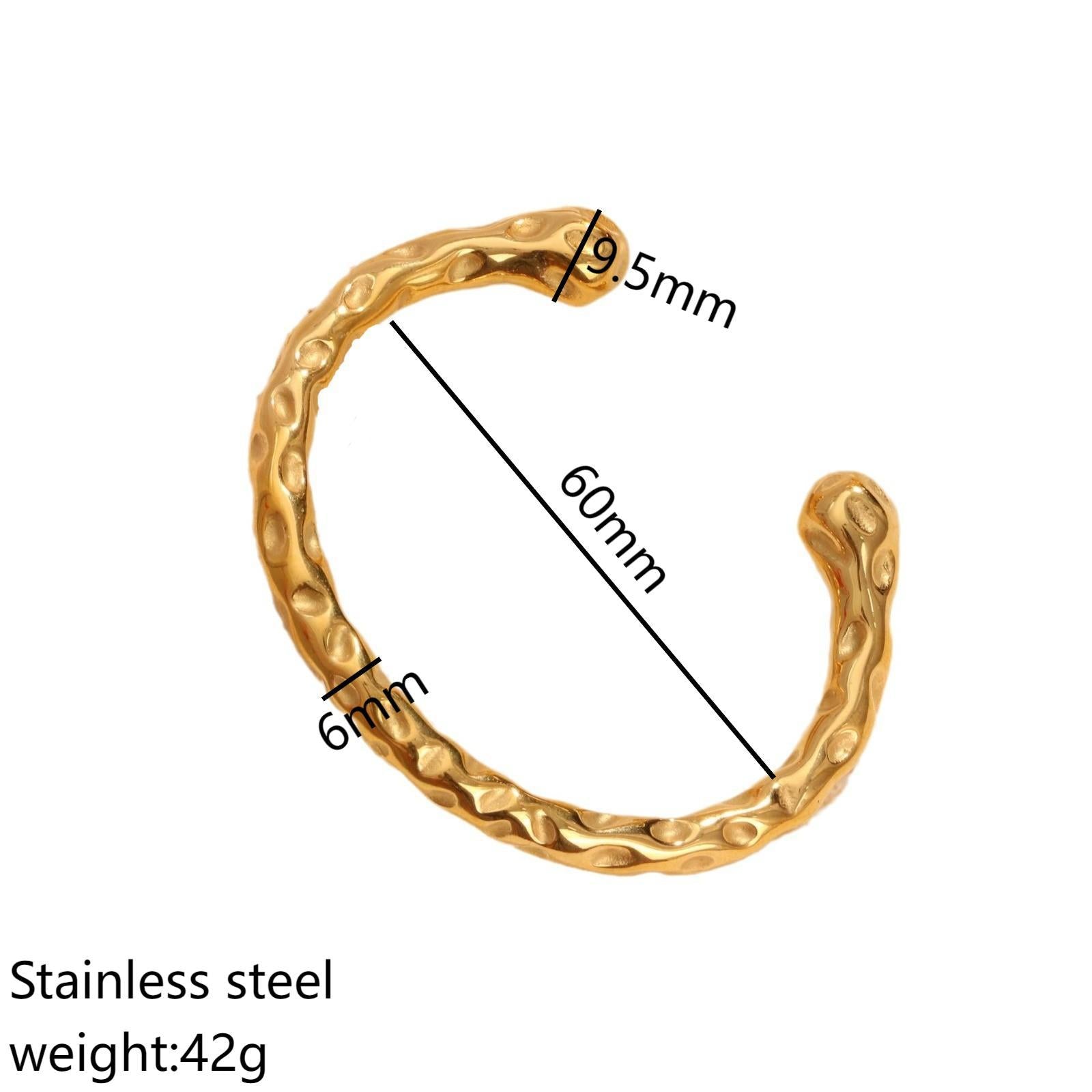 Wholesale  Retro Light Luxury Titanium Steel Gold Bracelet