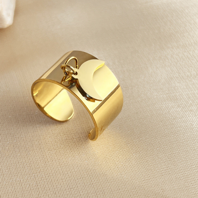 Wholesale French retro palace style stainless steel flower ring