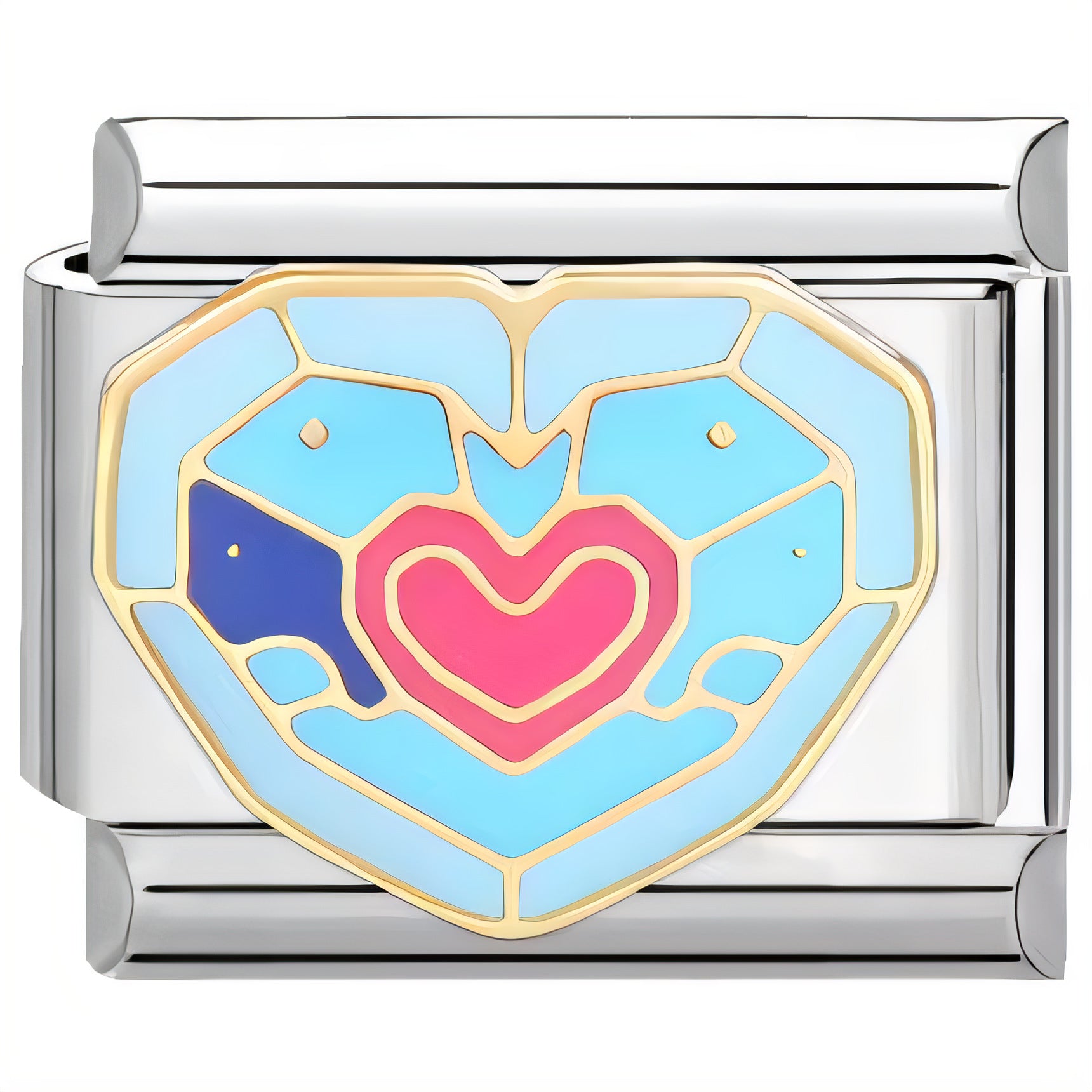 Wholesale Italian Charm Bracelet 9mm DIY Splicing Heart Moon Stainless Steel Composable Bracelet