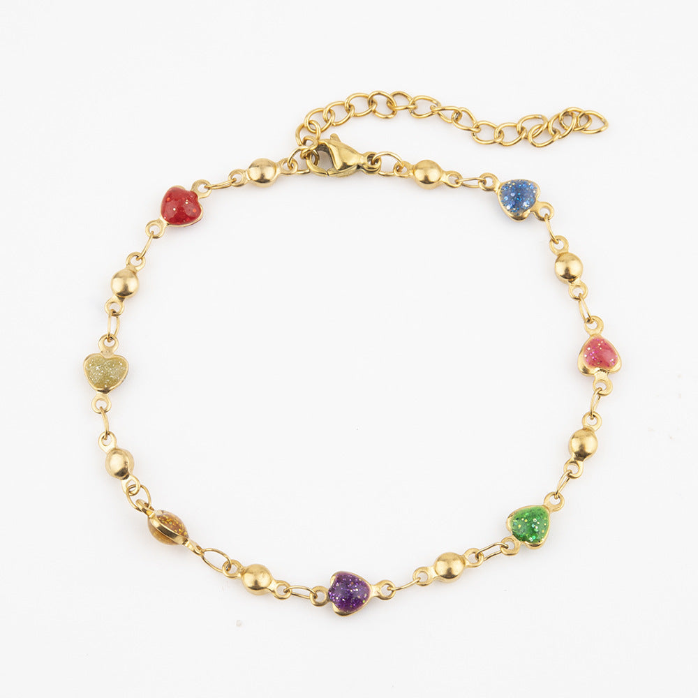 Wholesale Titanium Steel drip necklace  epoxy bracelet jewelry