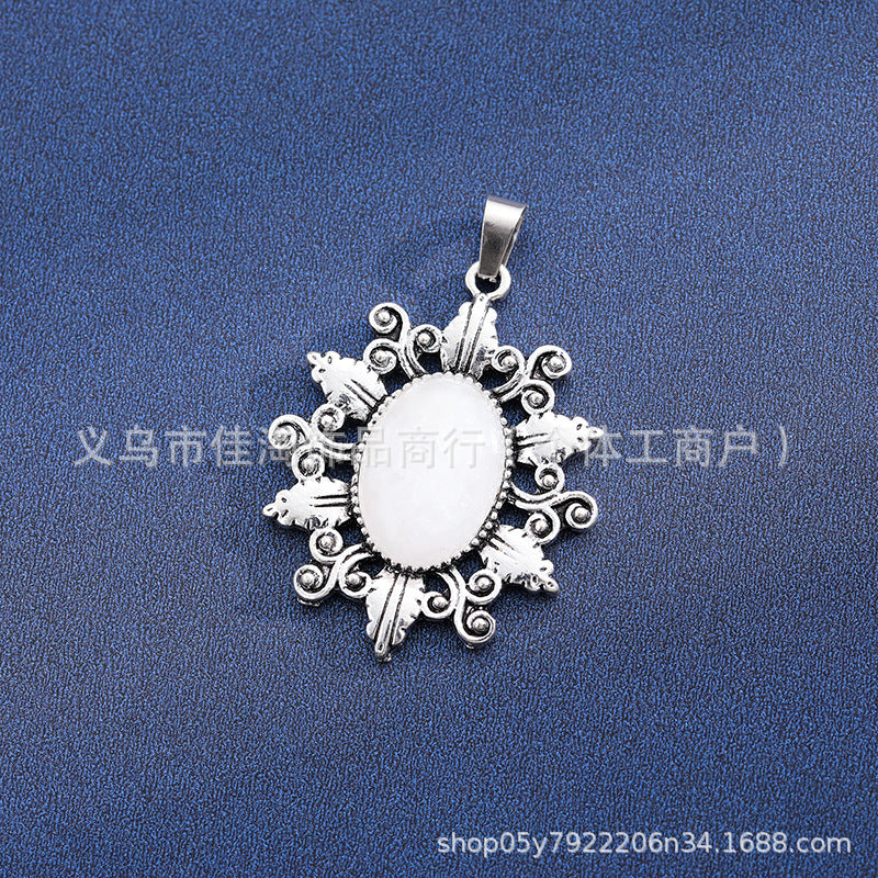 Wholesale  natural stone amethyst pink crystal pendant