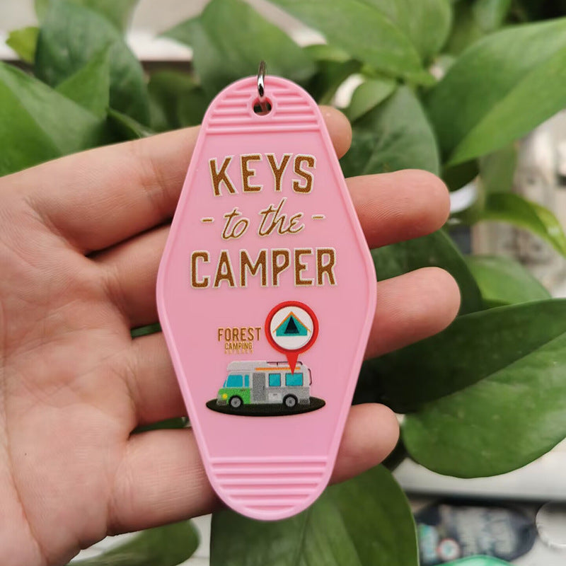 Wholesale Hotel Key To The CAMPER Travel Keychains ACC-KC-MeiXin002