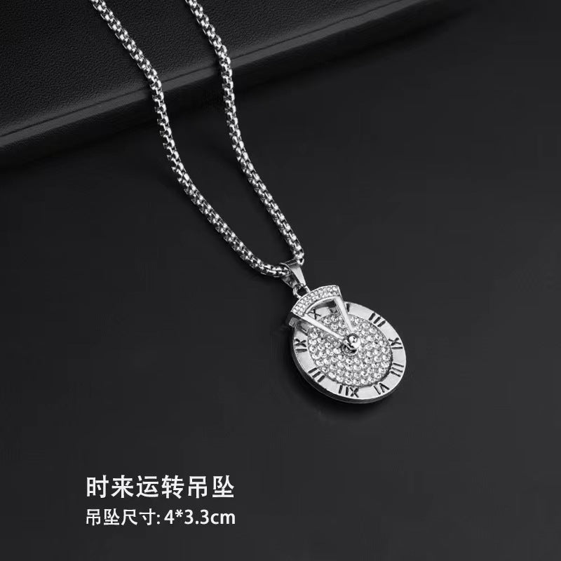 Wholesale Vintage Dot Diamond Circle Long Necklace