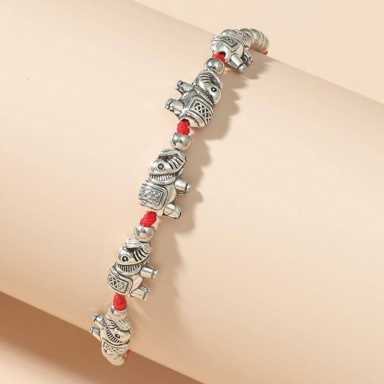 Wholesale  Retro Simple Fashion Beach Hand-woven Turtle Elephant Cute Anklets