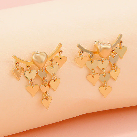 Wholesale Alloy geometric long hollow earrings