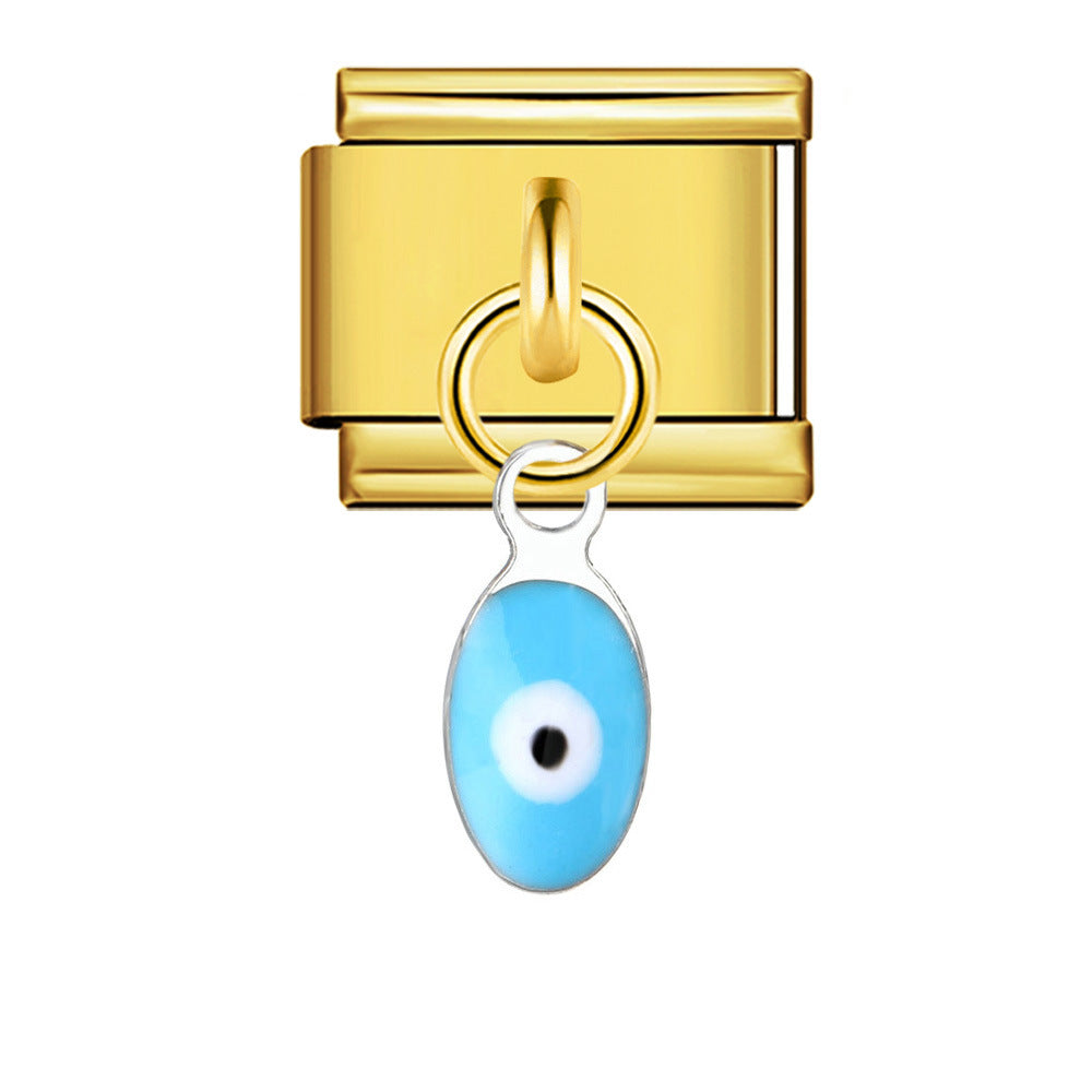 Wholesale  Italian Charm Bracelet 9mm DIY Star and Moon series  Creative Stainless Steel Composable Bracelet