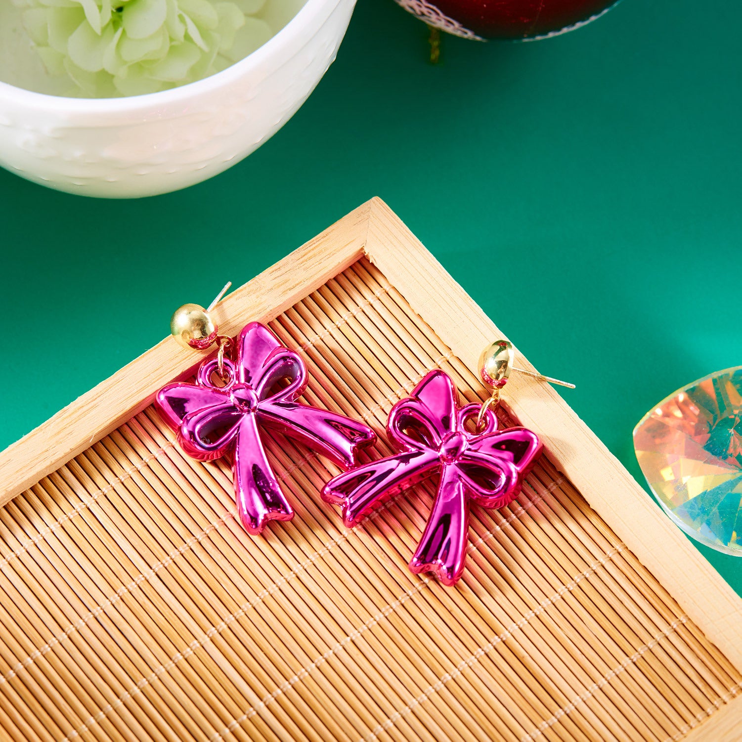 Wholesale  geometric earrings creative resin twist C triangle earrings