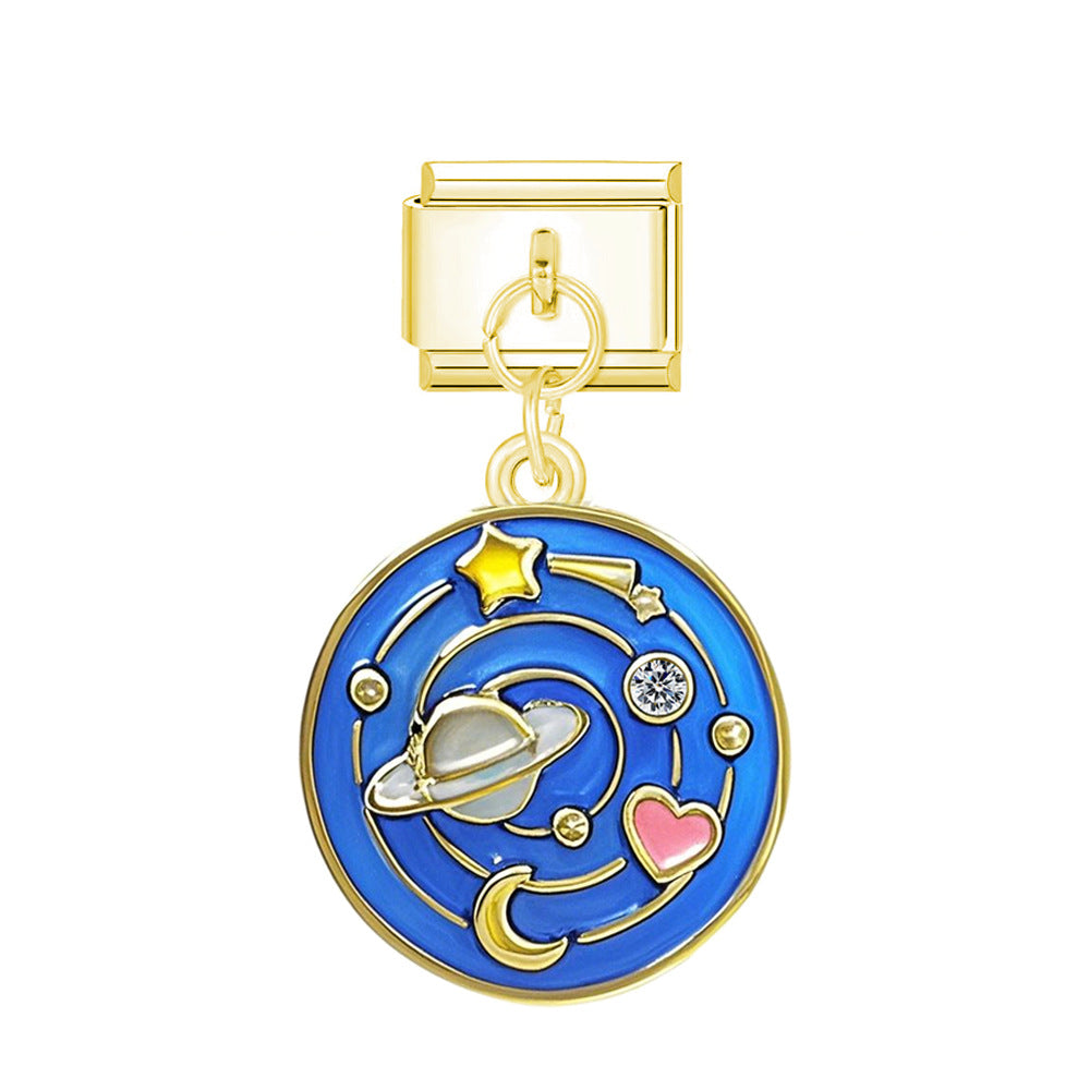 Wholesale  Italian Charm Bracelet 9mm DIY  Football Basketball Ball   Creative Stainless Steel Composable Bracelet