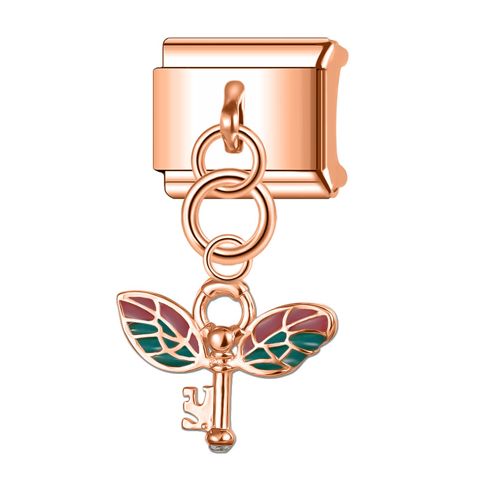 Wholesale  Italian Charm Bracelet 9mm DIY  9mm Seven-Star  Creative Stainless Steel Composable Bracelet