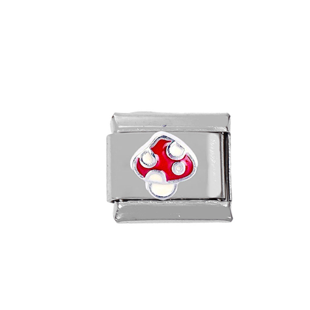 Wholesale 5pcs Italian Charm Bracelet Charm Module Stainless Steel Vegetable and Fruit Bracelet 9mm DIY Pattern Free Stitching Detachable Composable Bracelet ACC-BT-DaLiang004