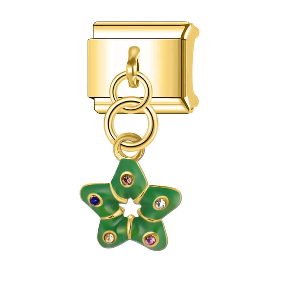 Wholesale Italian Charm Bracelet 9mm DIY Splicing Cute Creative Stainless Steel Composable Bracelet