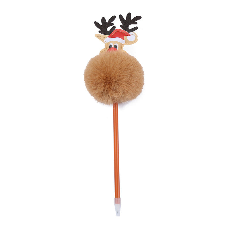 Wholesale 5pcs Christmas Ball Pu Cartoon Doll plush pen