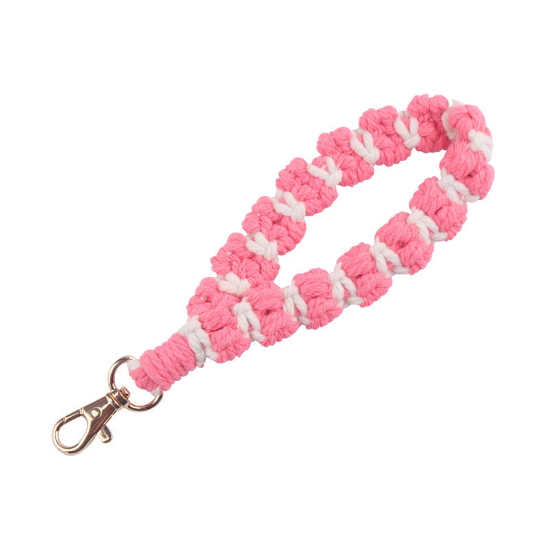 Wholesale Hand Woven Cotton Rope Lanyard Keychain ACC-KC-GuangTian080