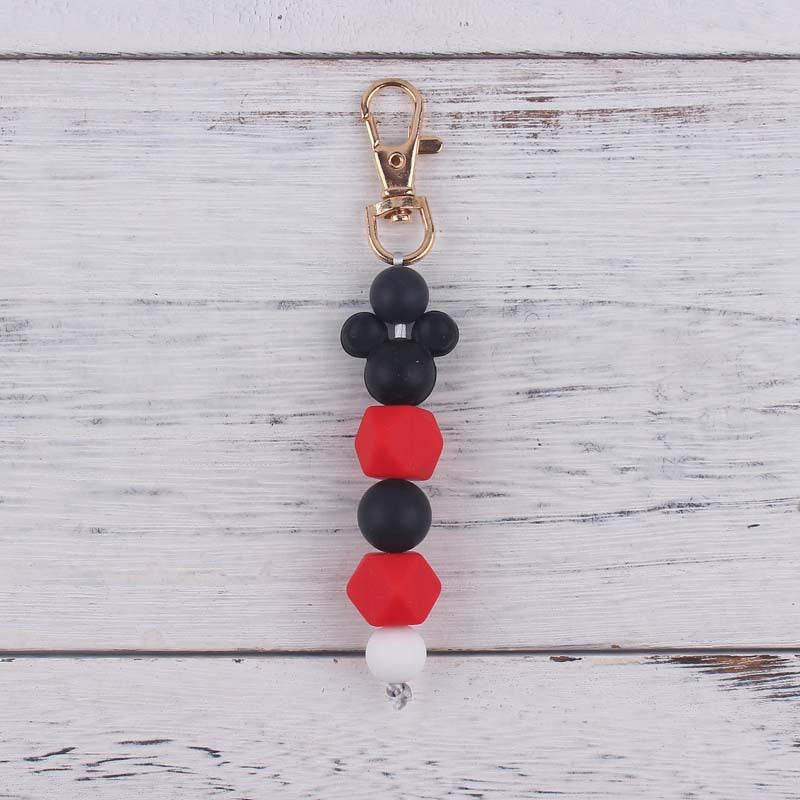 Wholesale Cartoon Animal Teething Bead Bracelet Buckle Keychains