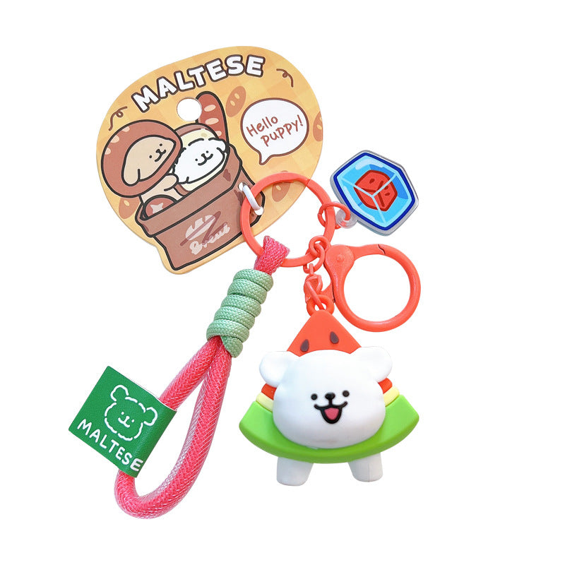 Wholesale Donut Line Puppy Resin Keychain Cute Keychain ACC-KC-WoAn009
