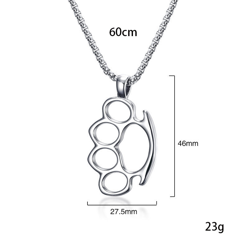 Wholesale  finger set fitness pendant trendy personality necklace