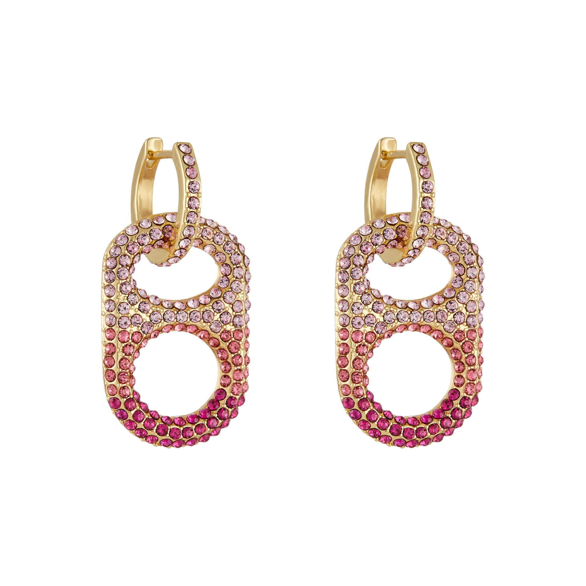 Wholesale rhinestone color copper ear buckle pig nose alloy  earrings