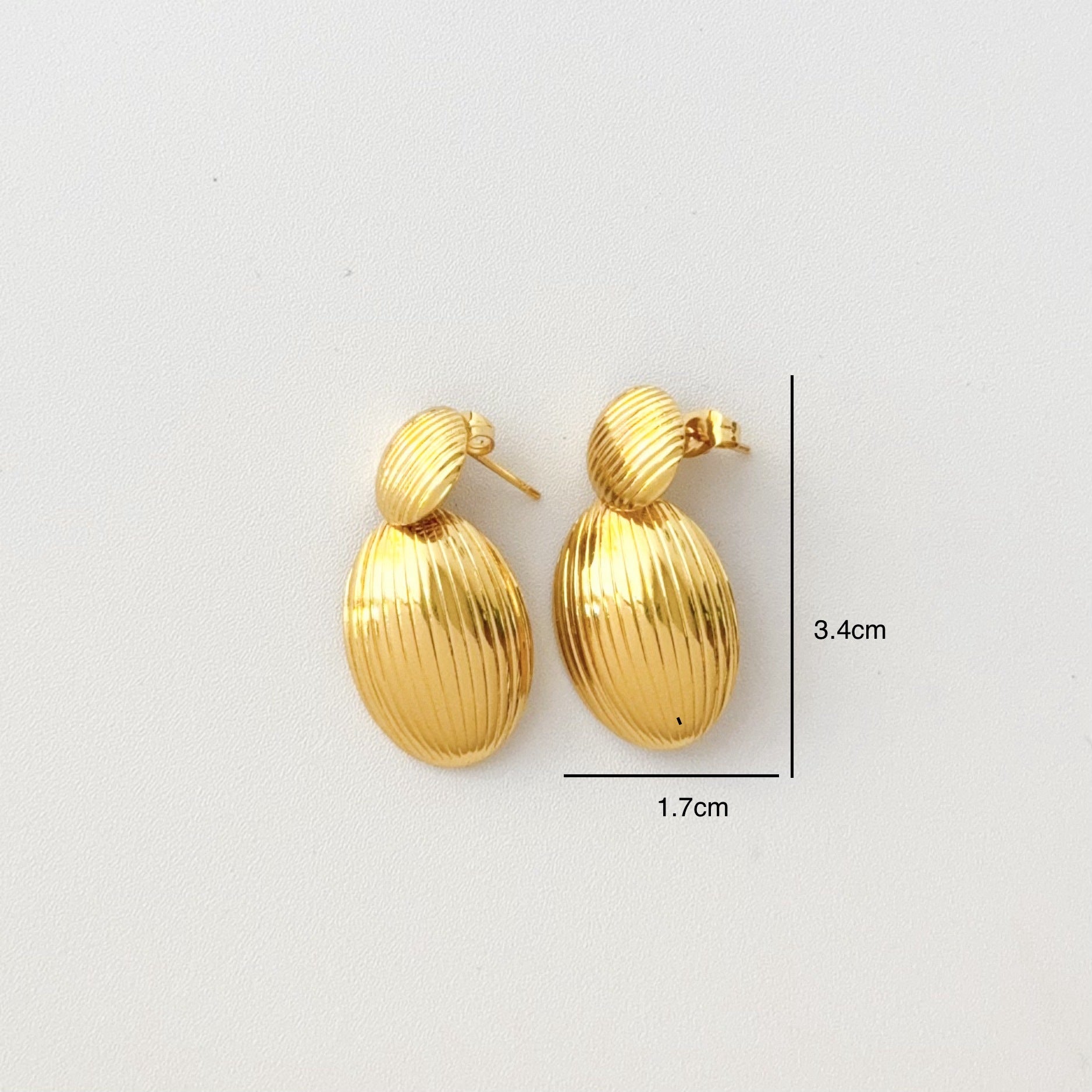 Wholesale Oval Vintage Stainless Steel Threader Earrings