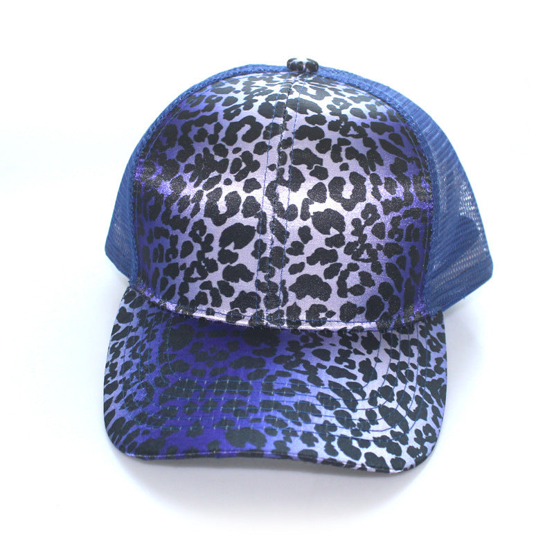 Wholesale Snake-print Leopard-print Back Opening Pony Tail Cap Baseball Cap