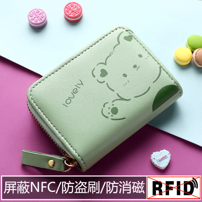 Wholesale PU Zipper Mini Card Slot Accordion Small Card Holder Wallet ACC-WT-YLT001