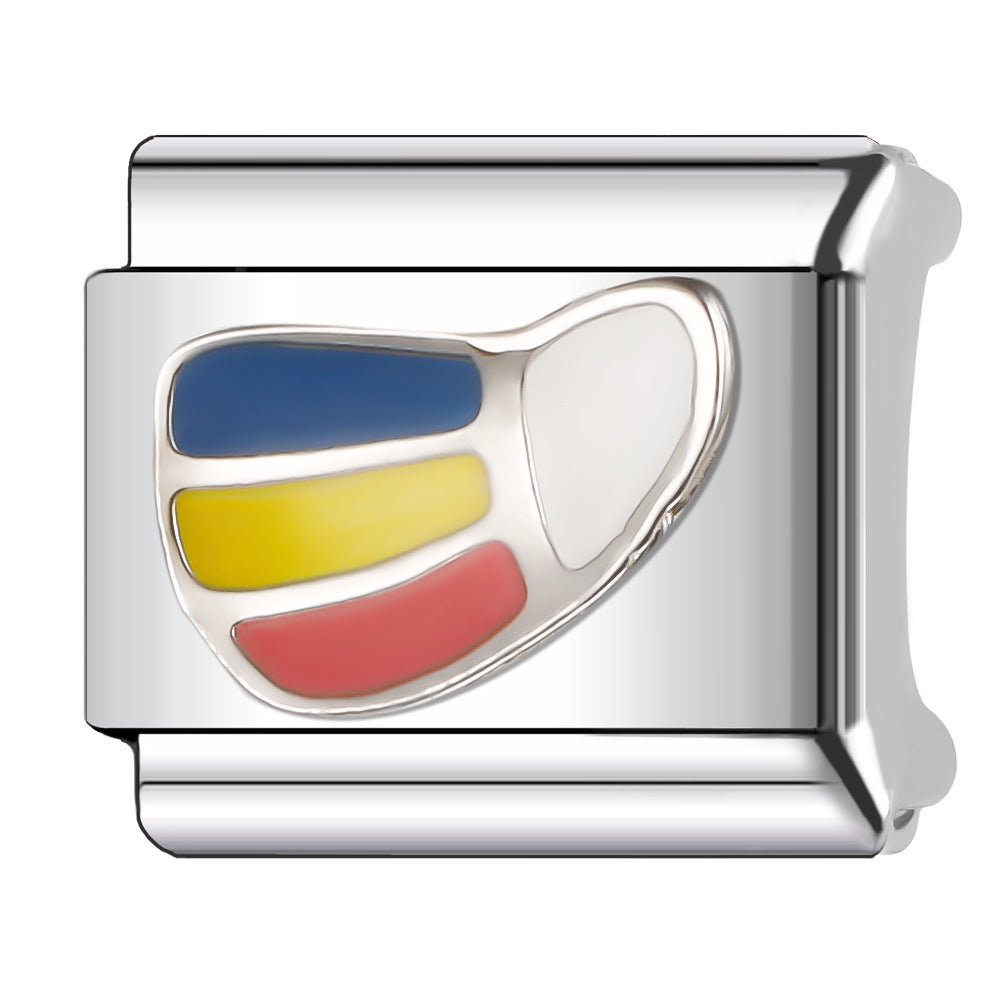 Wholesale Italian Charm Bracelet 9mm DIY Splicing Creative Pattern Stainless Steel Composable Bracelet