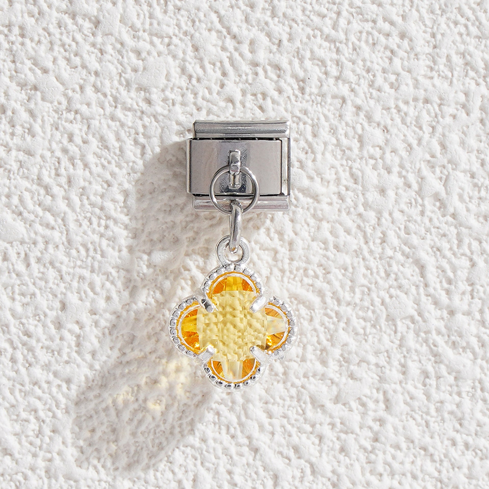 Wholesale 5pcs Italian Charm Bracelet 9mm DIY Splicing Flower Pendant Stainless Steel Composable Bracelet