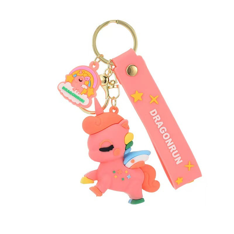 Wholesale Cartoon Cute Unicorn PVC Keychain Cute Keychain ACC-KC-ErLu012