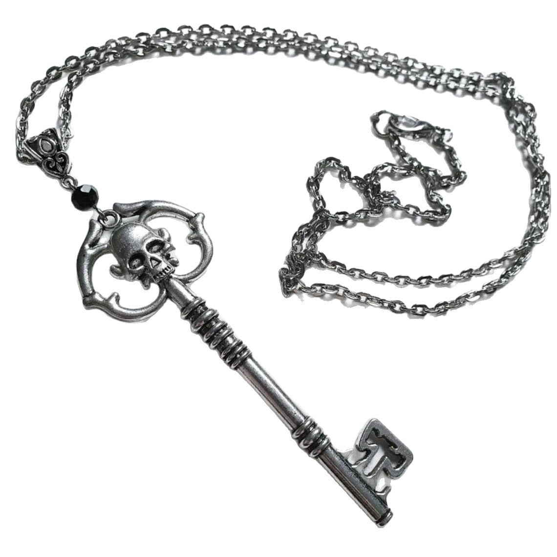 Wholesale Gothic Antique Silver Skeleton Key Necklace Alloy Fashion Accessory