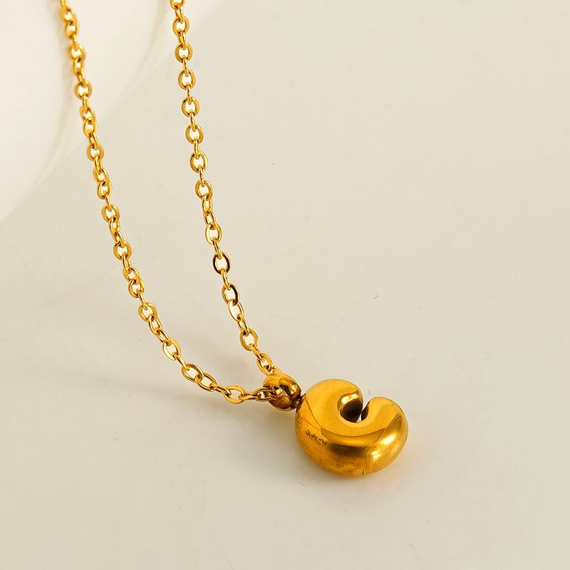 Wholesale titanium steel 26 English letter necklace