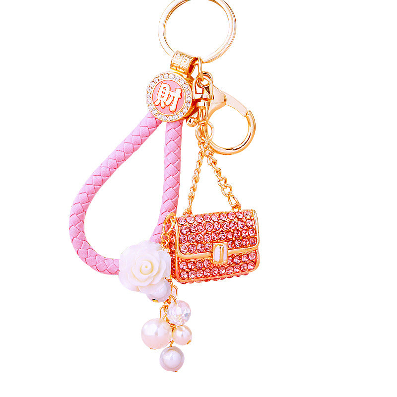 Wholesale Pearl Shoulder Bag Metal Keychain ACC-KC-RuiYuan004