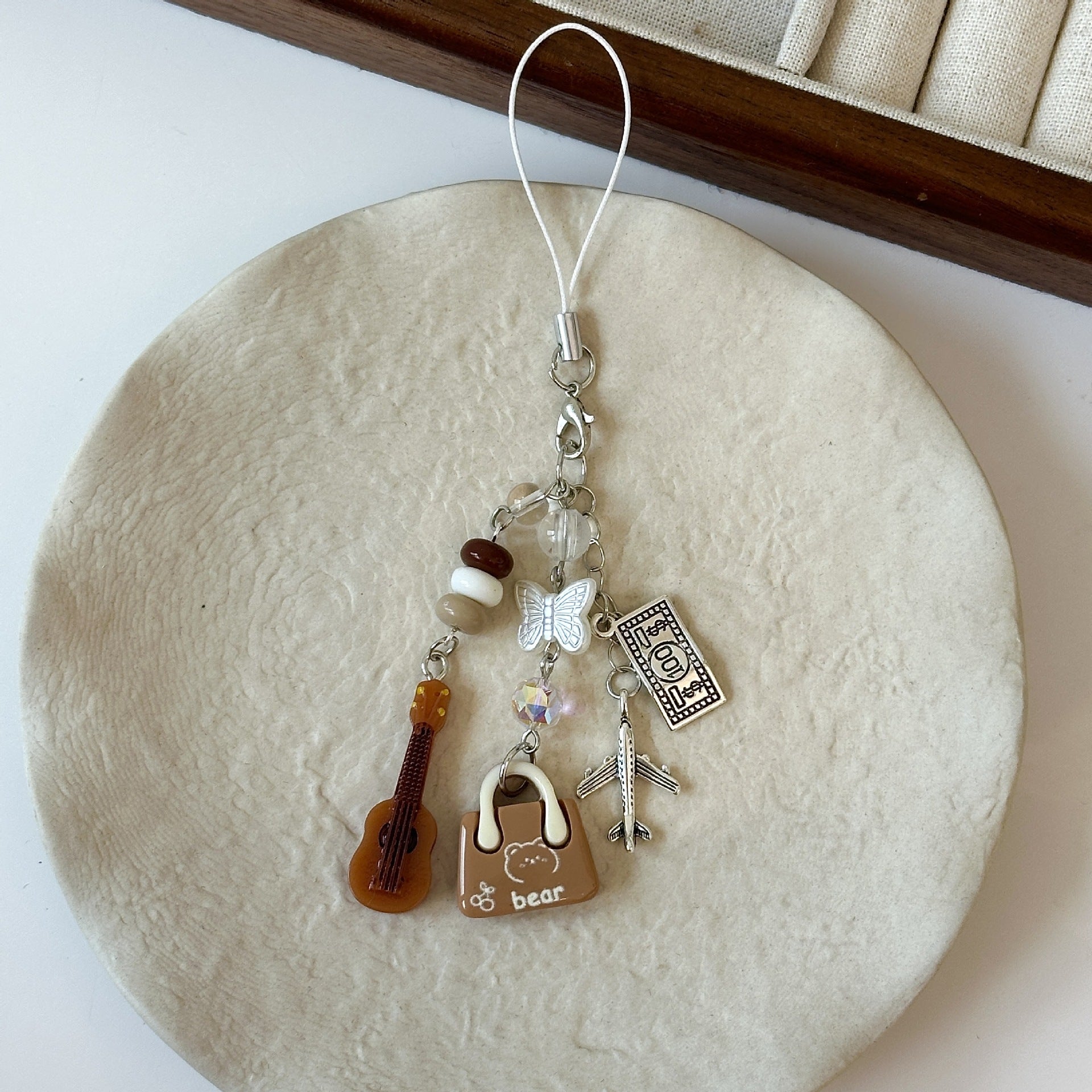 Wholesale Bag Violin Mobile Phone Pendant Keychains