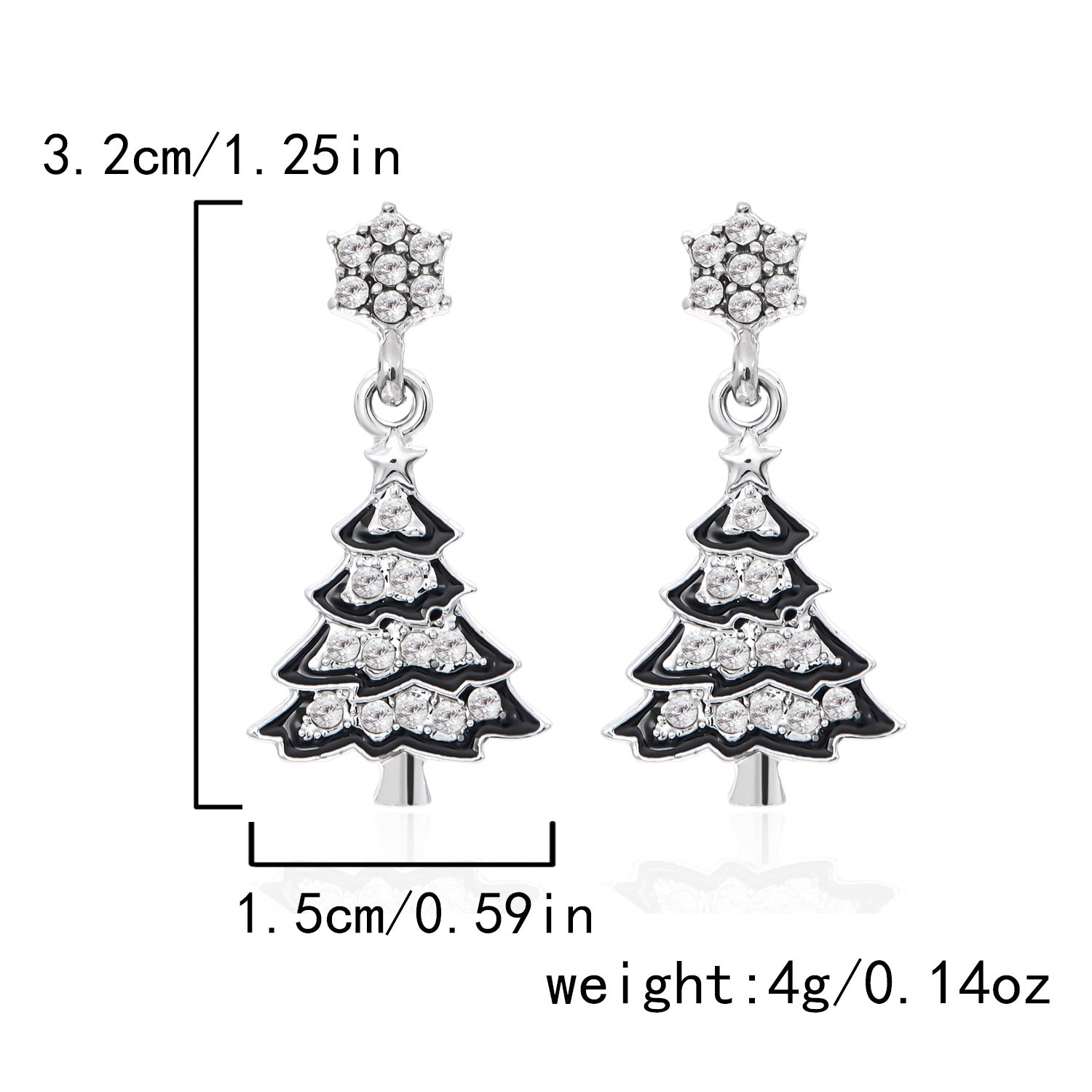 Wholesale  Christmas bow wreath earrings