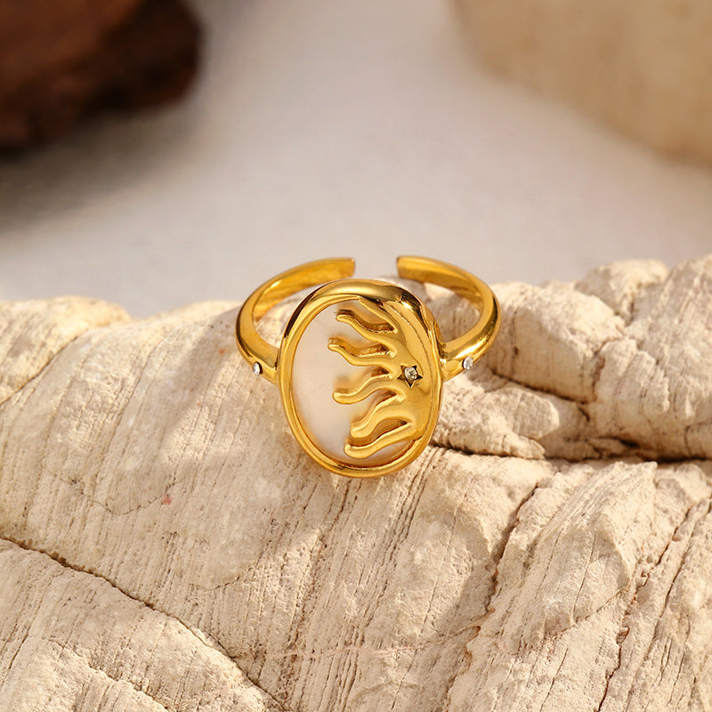 Wholesale flame titanium steel ring