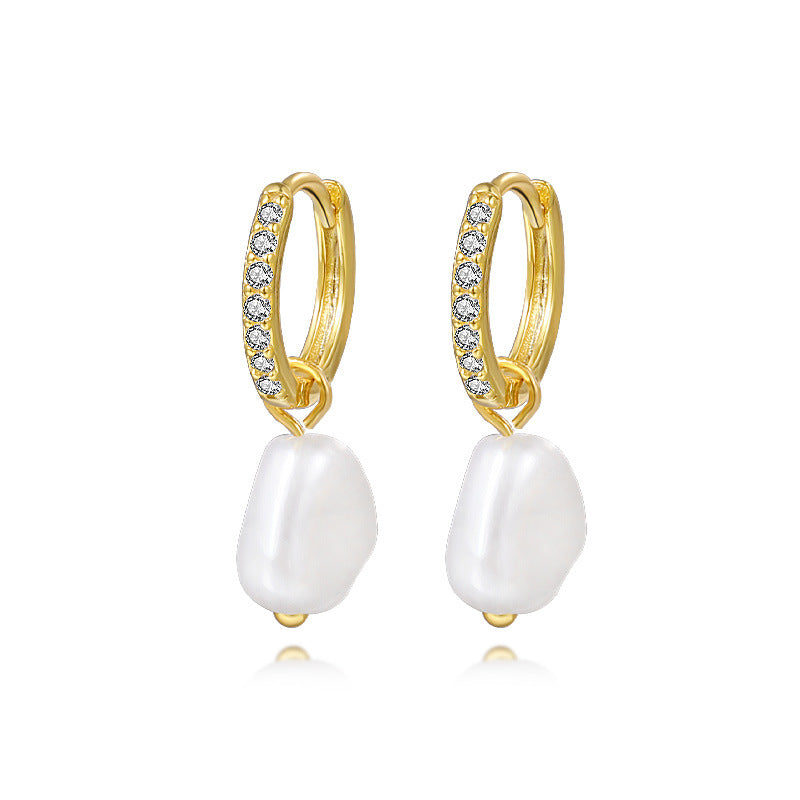 Wholesale Sterling Silver Natural Pearl Earrings