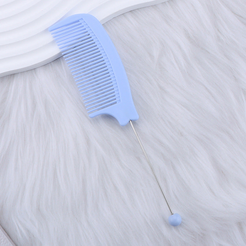 Wholesale DIY Beadable Comb,  Plastic Pointed-Tail Comb,  Home/ Salon Style Curved Comb,  Fine-Tooth Hair Smoothing Comb,  Hair Styling Tool