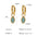 Wholesale  18k gold titanium steel geometric blue turquoise earrings