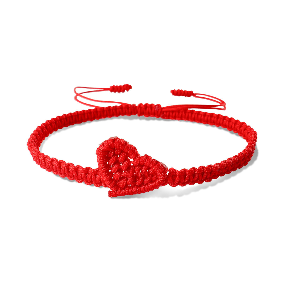 Wholesale Black Rope Handmade Woven Couple Bracelet Love Heart Design Jewelry Accessory For Valentine S Or Friendship Gift