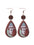 Wholesale  Irregular Graphic Cactus Pattern Leather Earrings