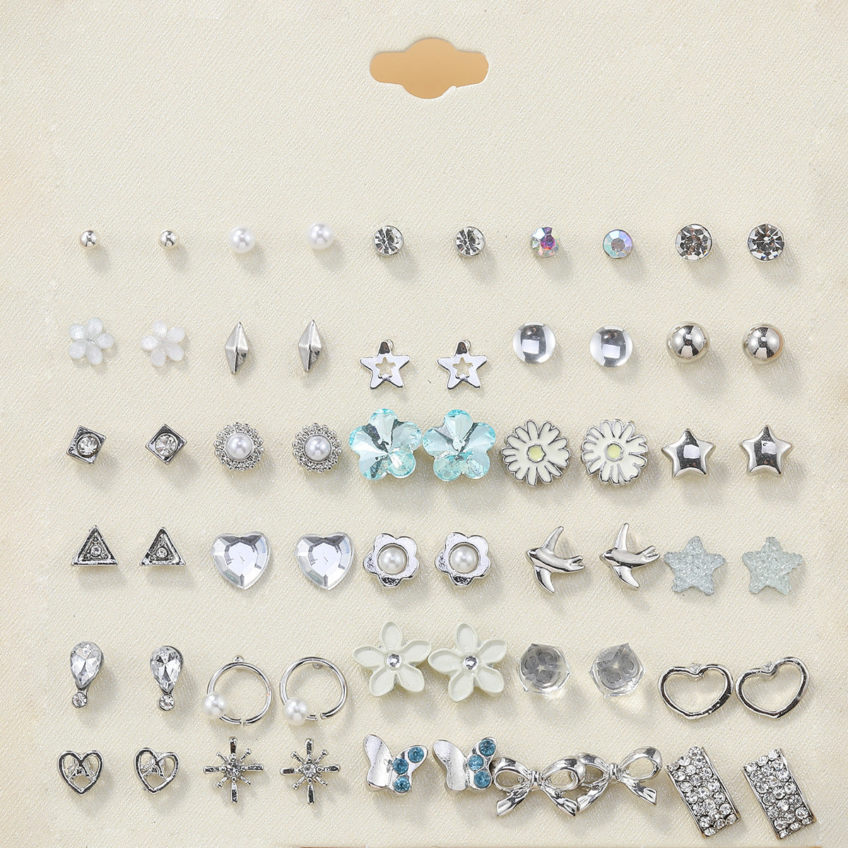 Wholesale 30 pairs/ set of bow flowers starfish butterfly earrings set