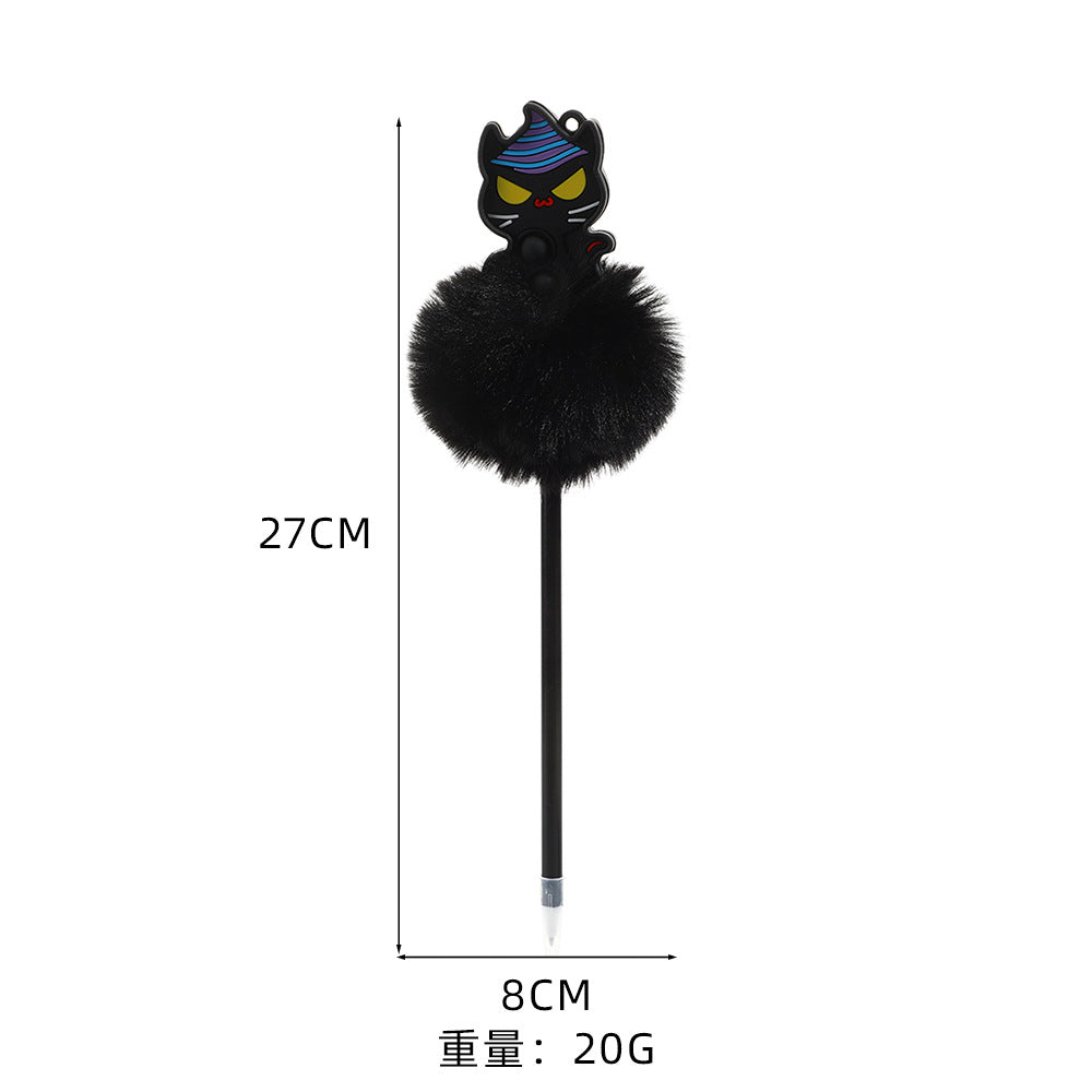 Wholesale Creative Rodent Pioneer Halloween Plush Ballpoint Pen