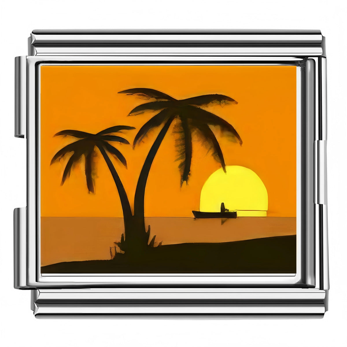 Wholesale Italian Charm Bracelet 9mm DIY Splicing Love Sunset Stainless Steel Composable Bracelet