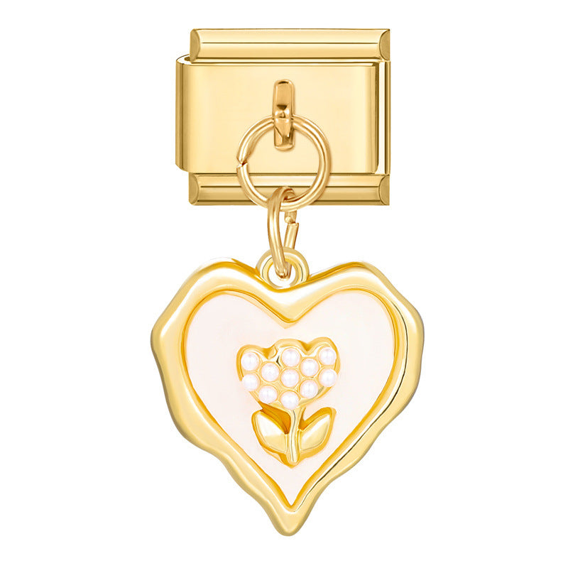 Wholesale Italian Charm Bracelet 9mm DIY Splicing Creative Pendant Stainless Steel Composable Bracelet