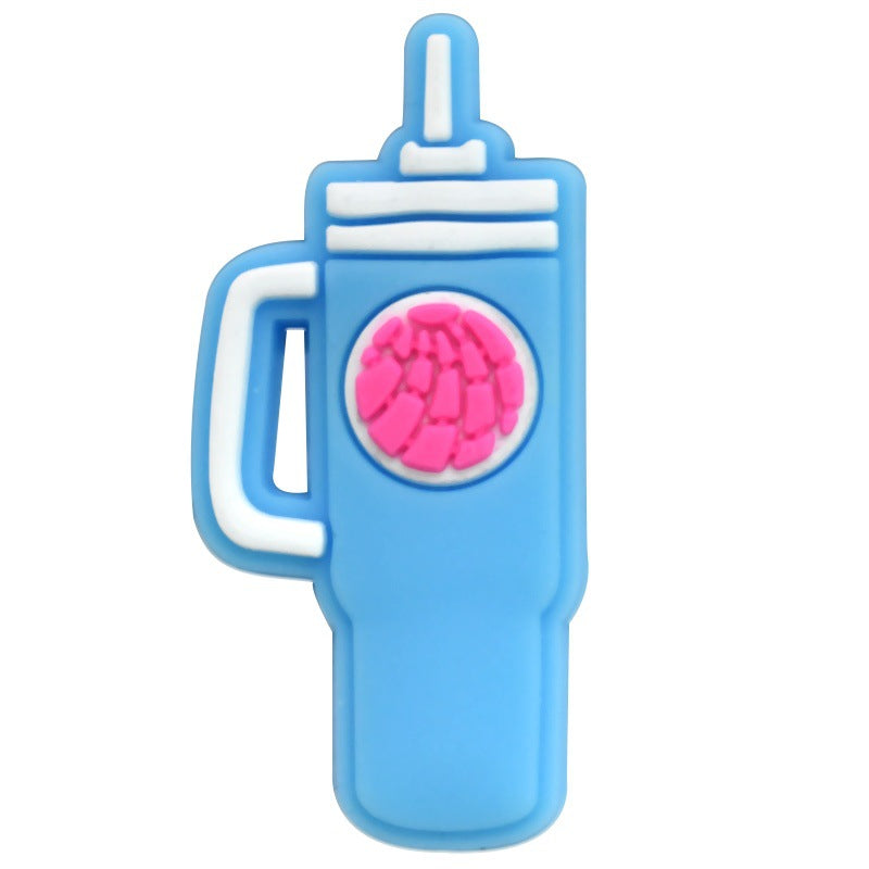 Wholesale  Random 100pcs Love-themed Water Bottle PVC Soft Rubber Shoe Buckle Decoration