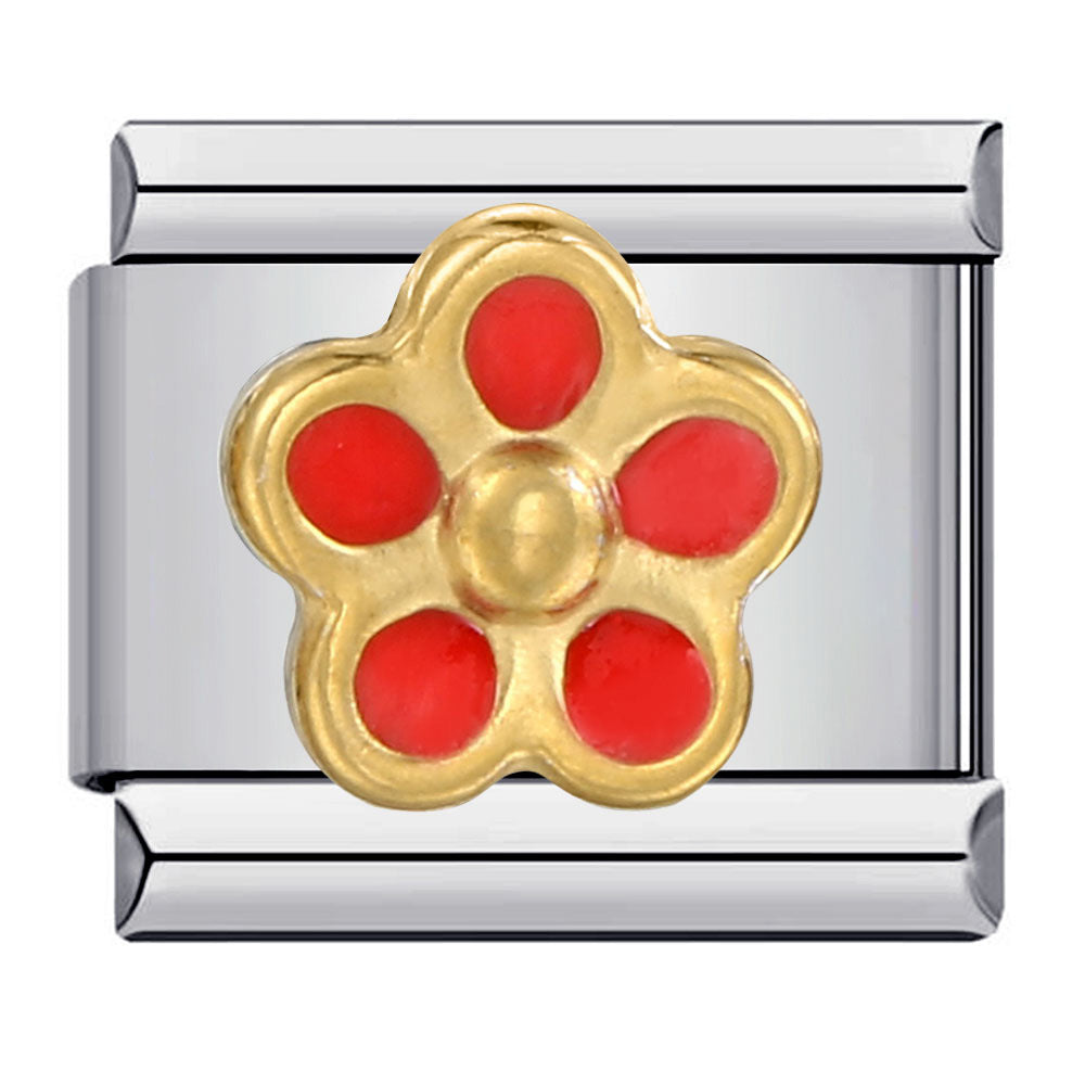 Wholesale Italian Charm Bracelet 9mm DIY Splicing Removable Colorful Smiley Flower Stainless Steel Composable Bracelet