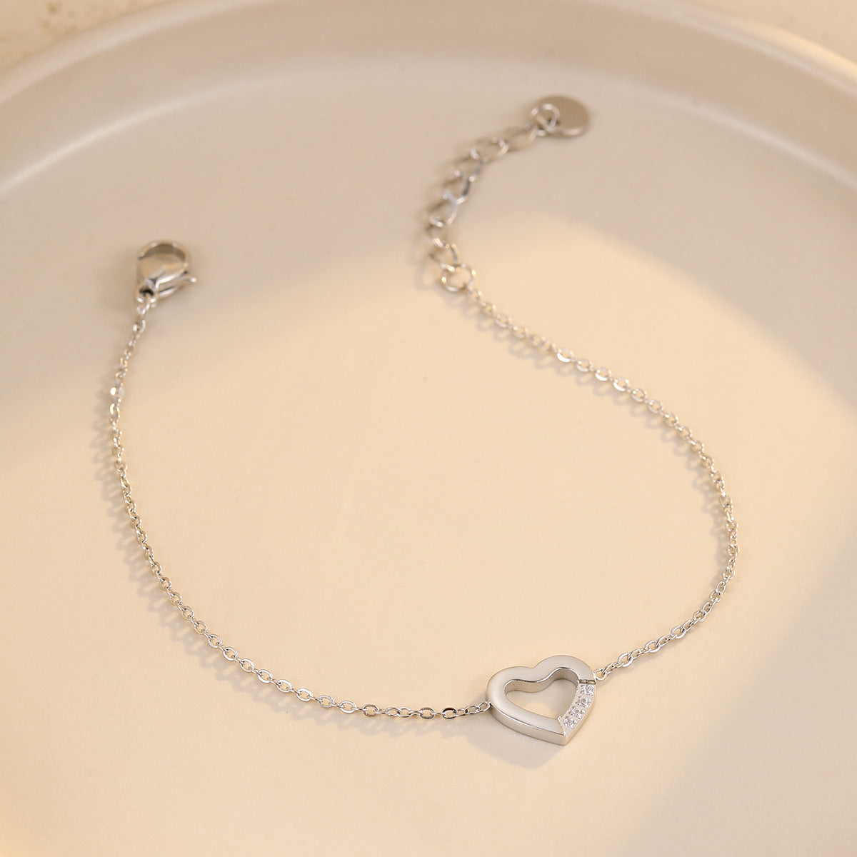 Wholesale Heart Hollow Stainless Steel Bracelet