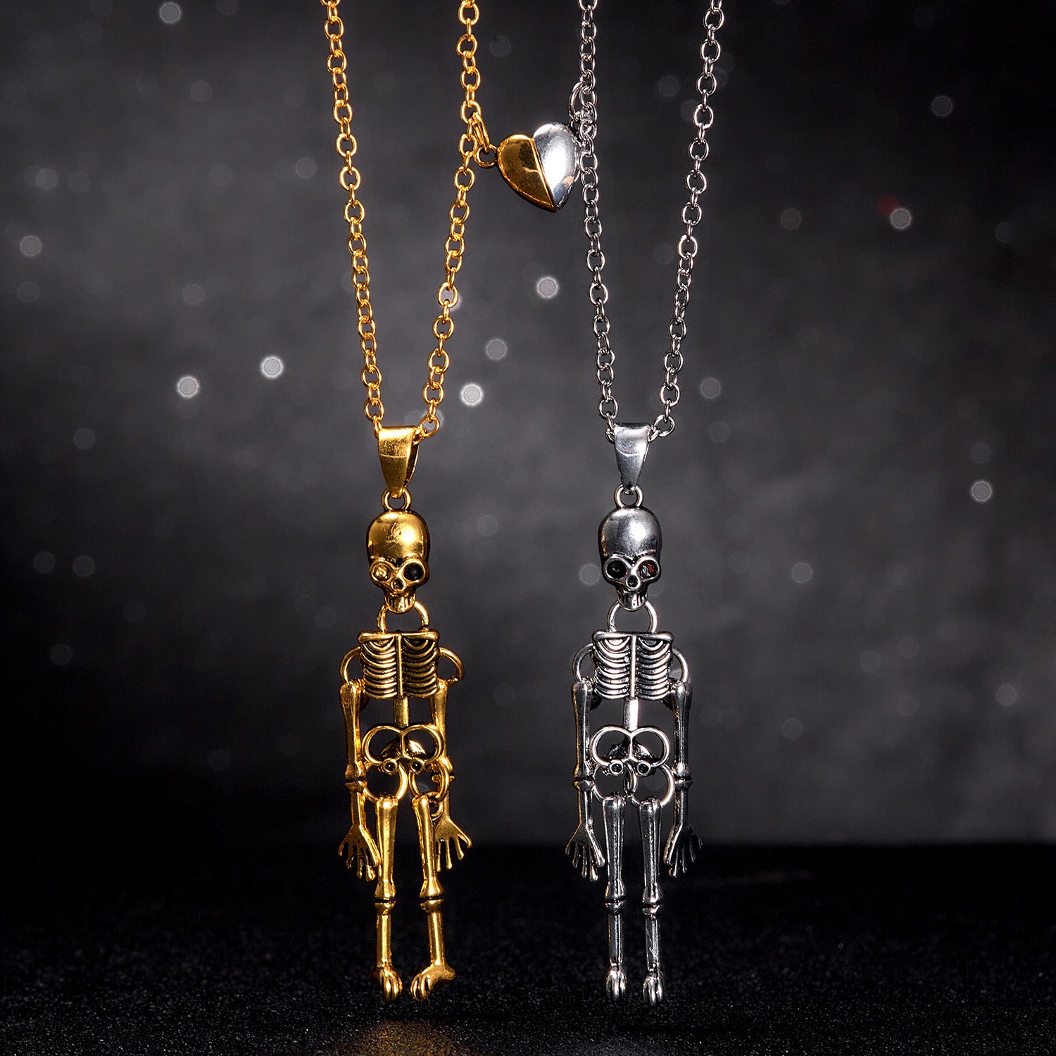 Wholesale Dark Wind Halloween Necklace Human Skeleton  Necklace